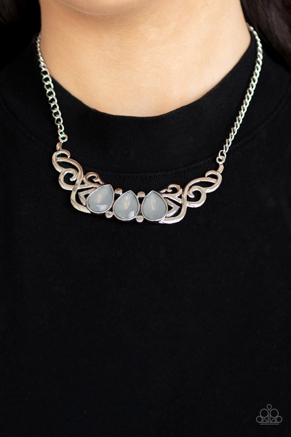 Heavenly Happenstance - Silver Paparazzi Necklace