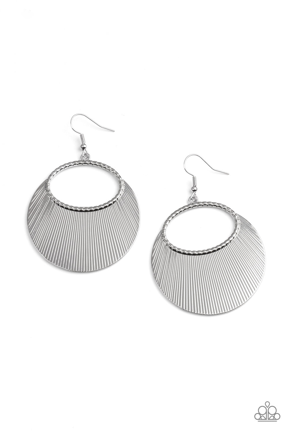 Fan Girl Glam - Silver Paparazzi Earrings