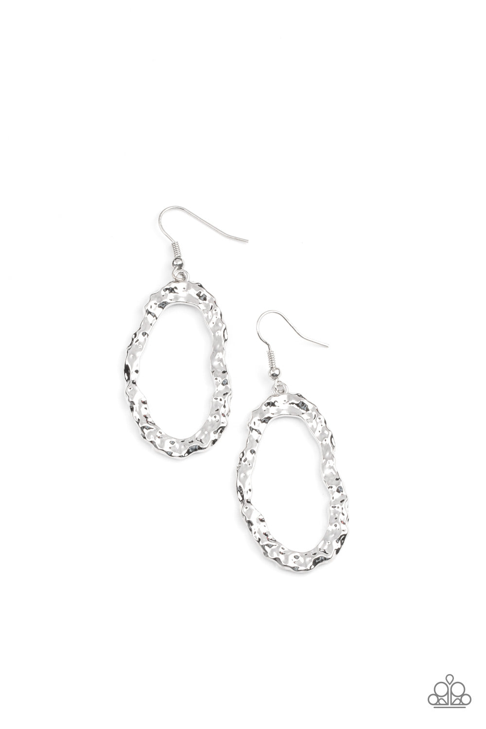 ARTIFACT Checker - Silver Paparazzi Earrings