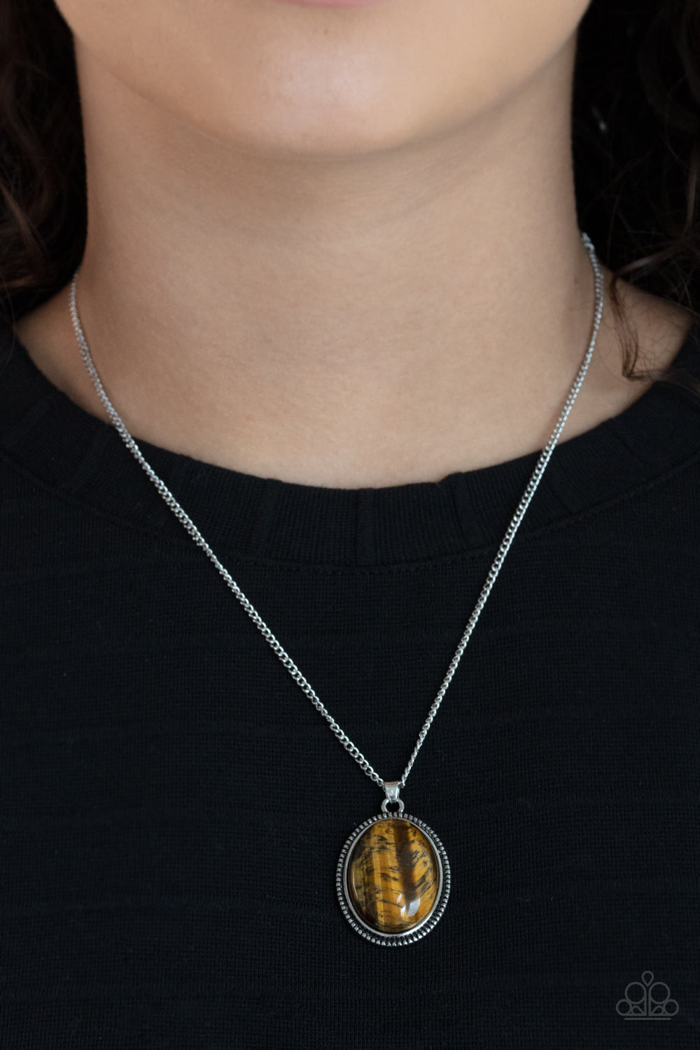 Tranquil Talisman - Brown Paparazzi Necklace
