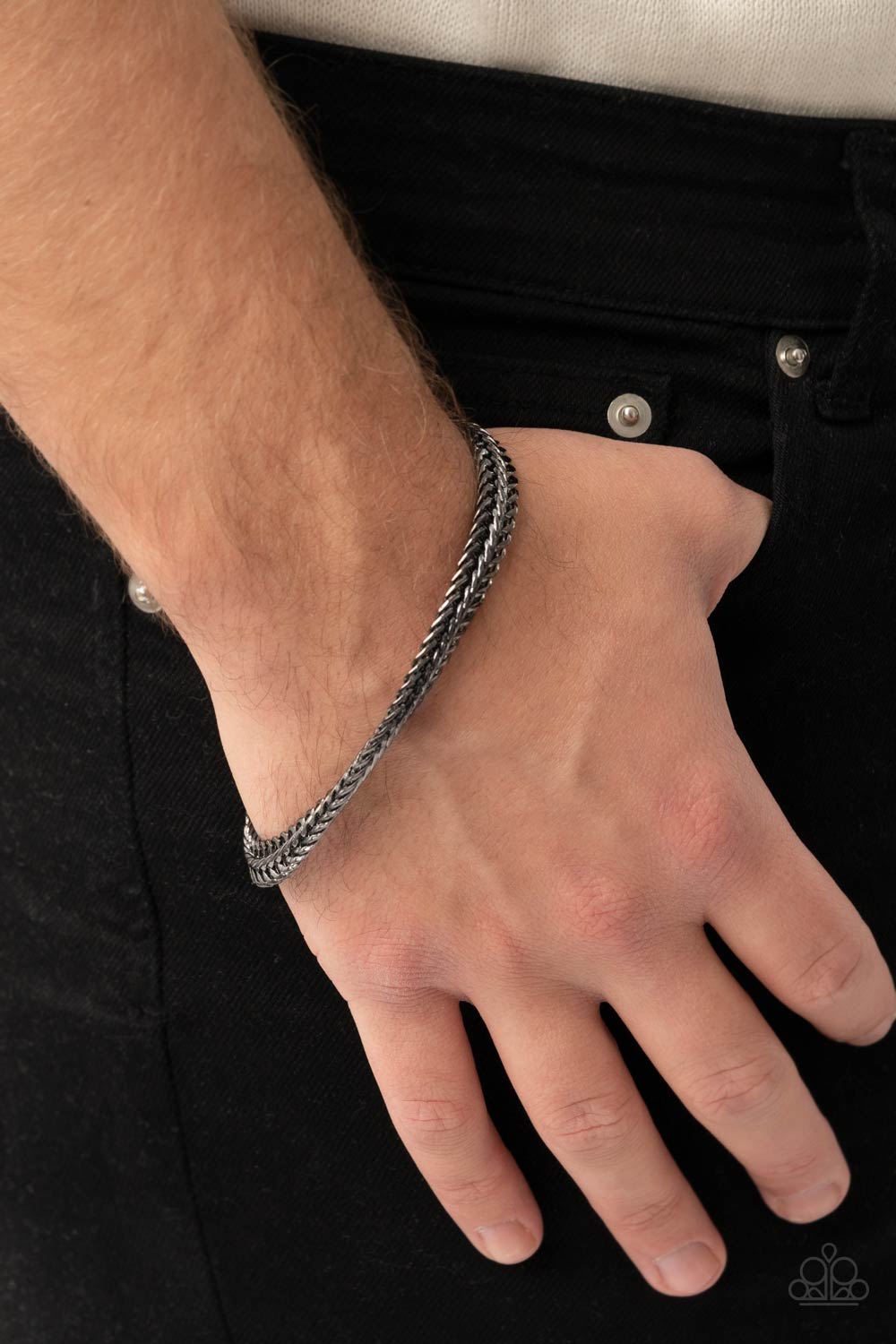 Extraordinary Edge - Black Paparazzi Urban Bracelet
