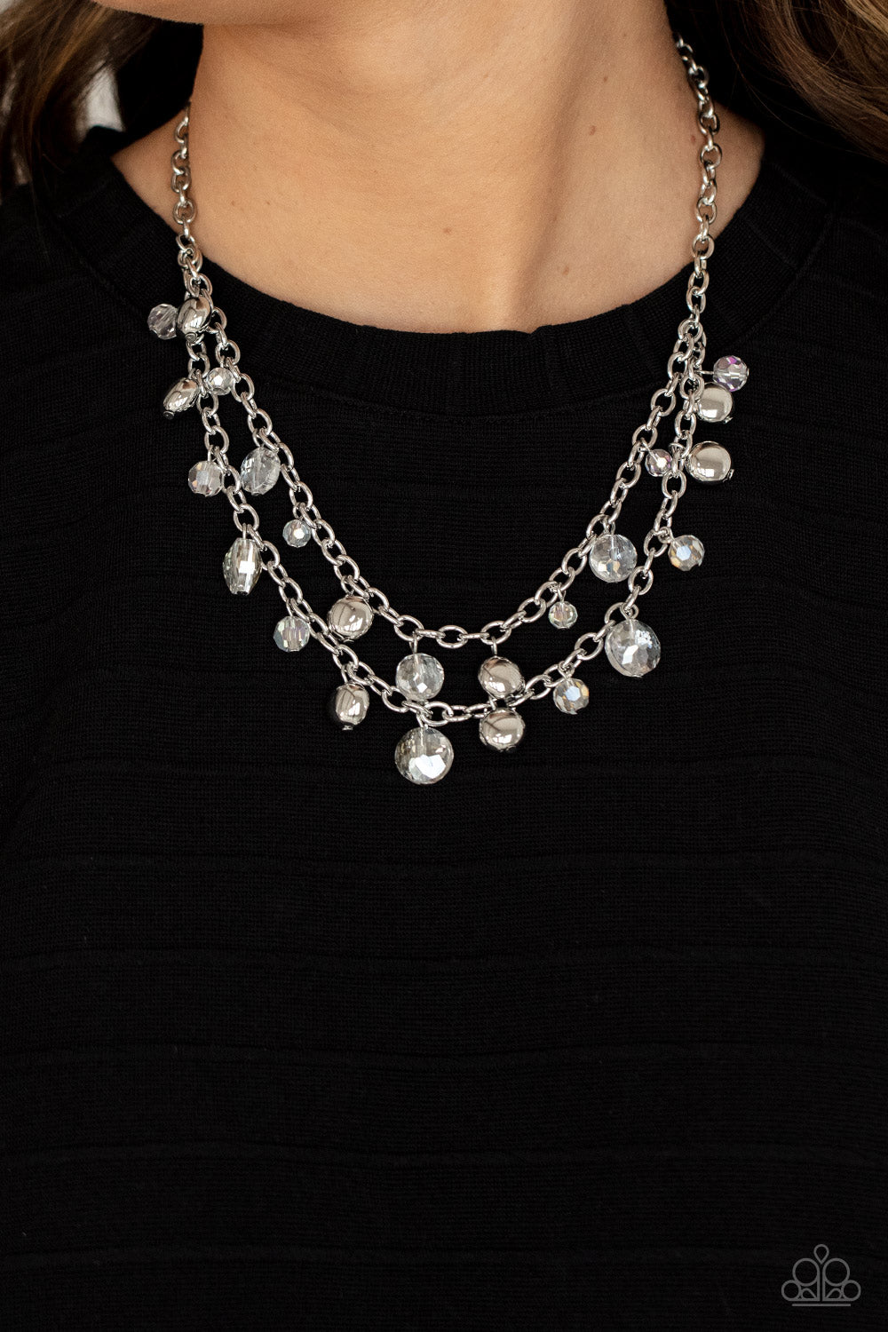 Ethereally Ensconced - White Paparazzi Necklace