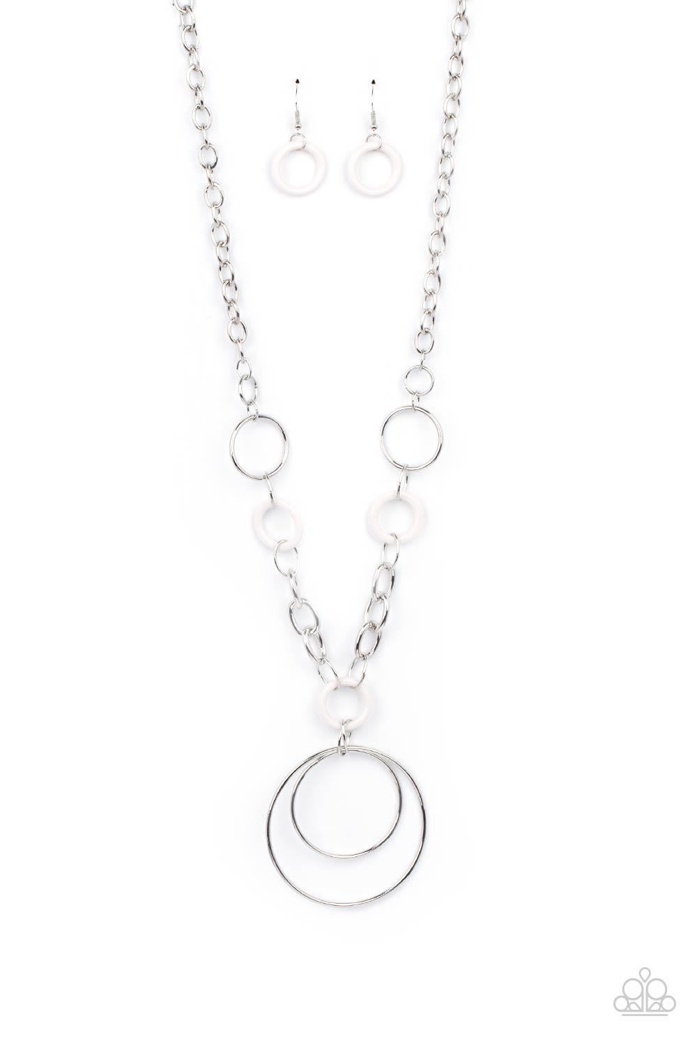 HOOP du Jour - White Paparazzi Necklace