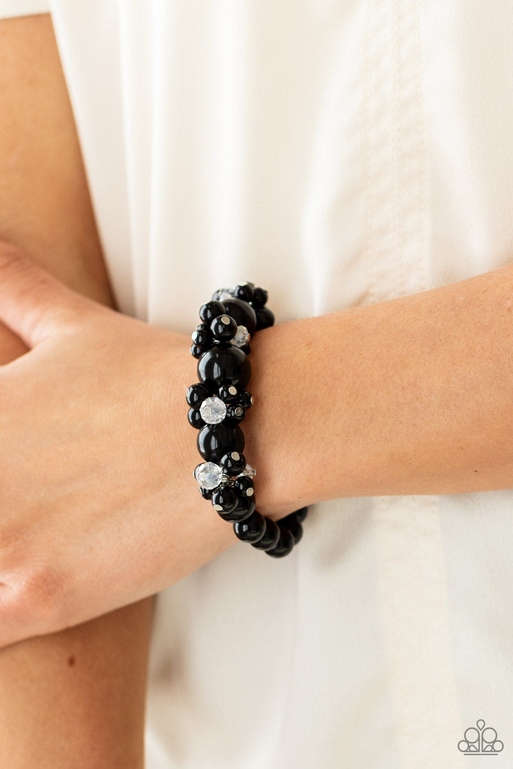 Upcycled Upscale - Black Paparazzi Bracelet