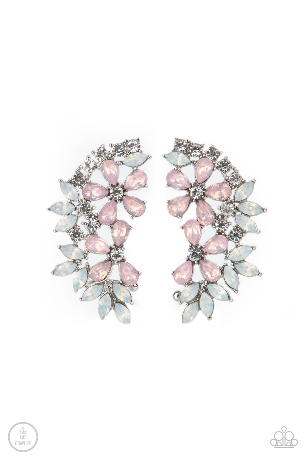 Garden Party Powerhouse Pink Paparazzi Post-Crawler Earrings