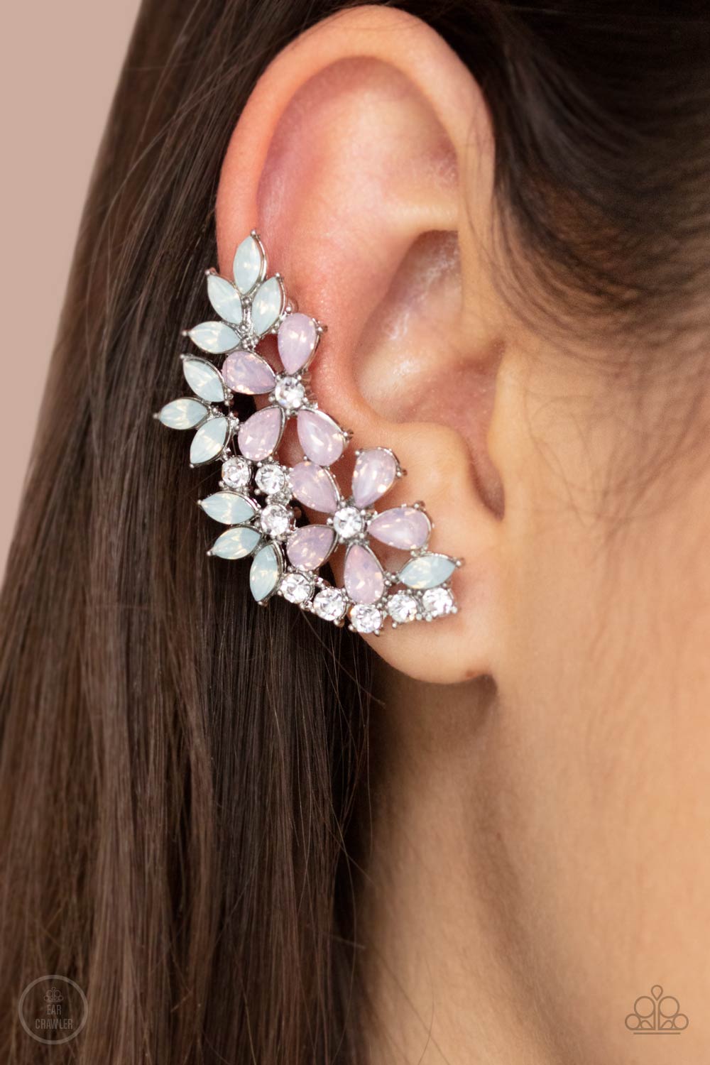 Garden Party Powerhouse Pink Paparazzi Post-Crawler Earrings