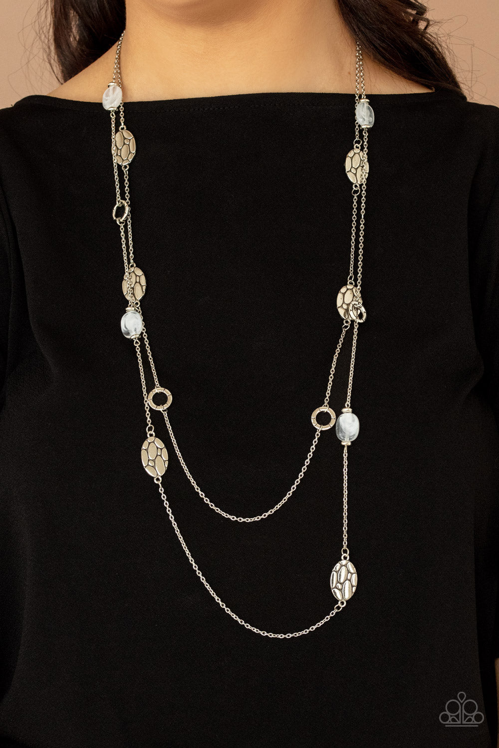 Cobble Creeks - White Paparazzi Necklace
