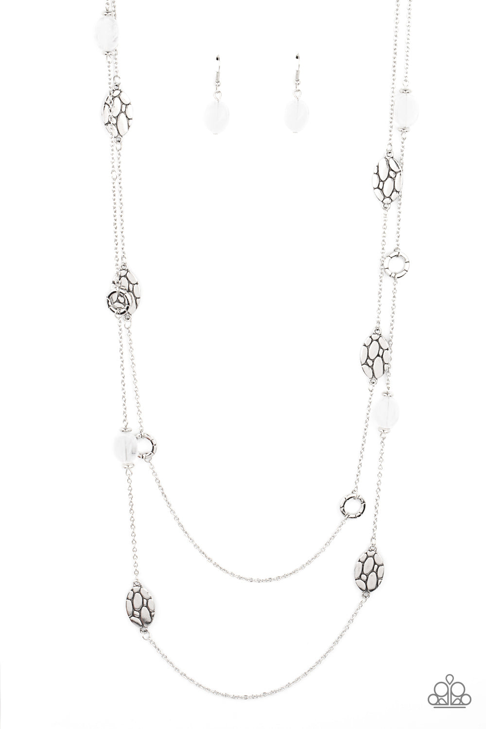 Cobble Creeks - White Paparazzi Necklace