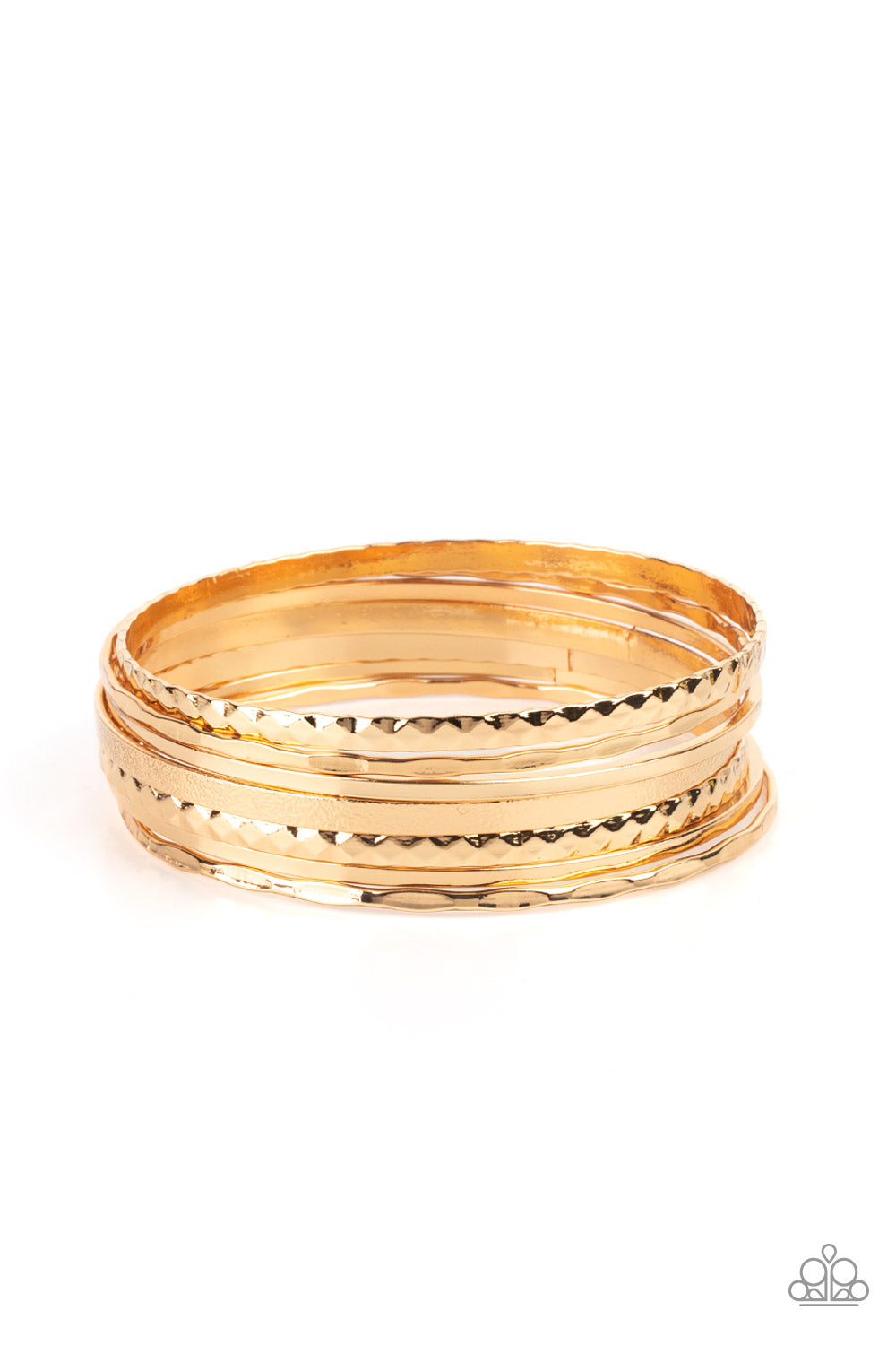 How Do You Stack Up? - Gold Paparazzi Bracelet