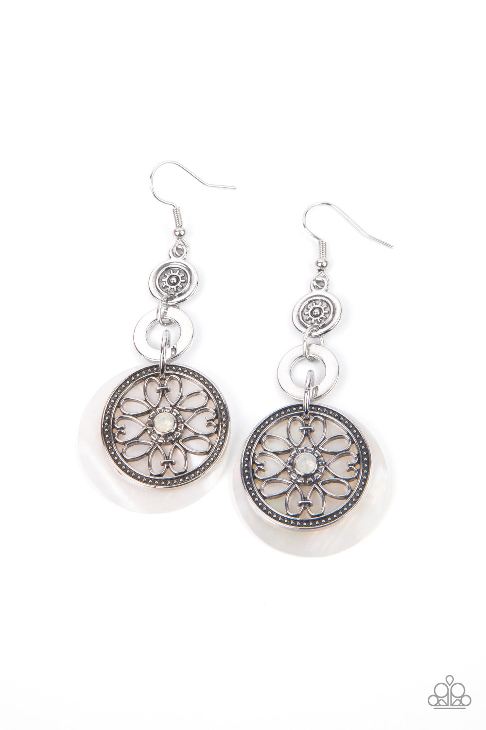 Royal Marina - White Paparazzi Earrings