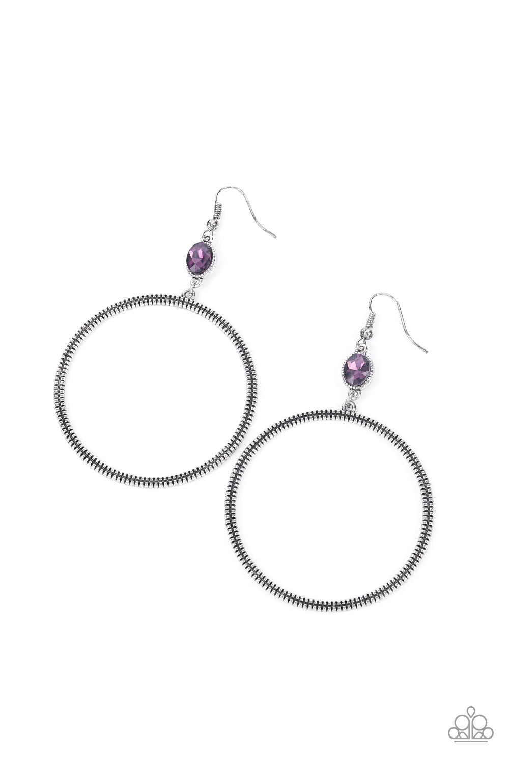 Work That Circuit - Purple Paparazzi Earrings