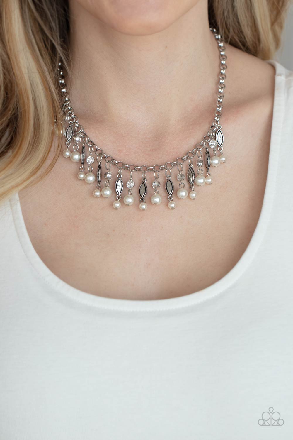 Cosmopolitan Couture - White Paparazzi Necklace