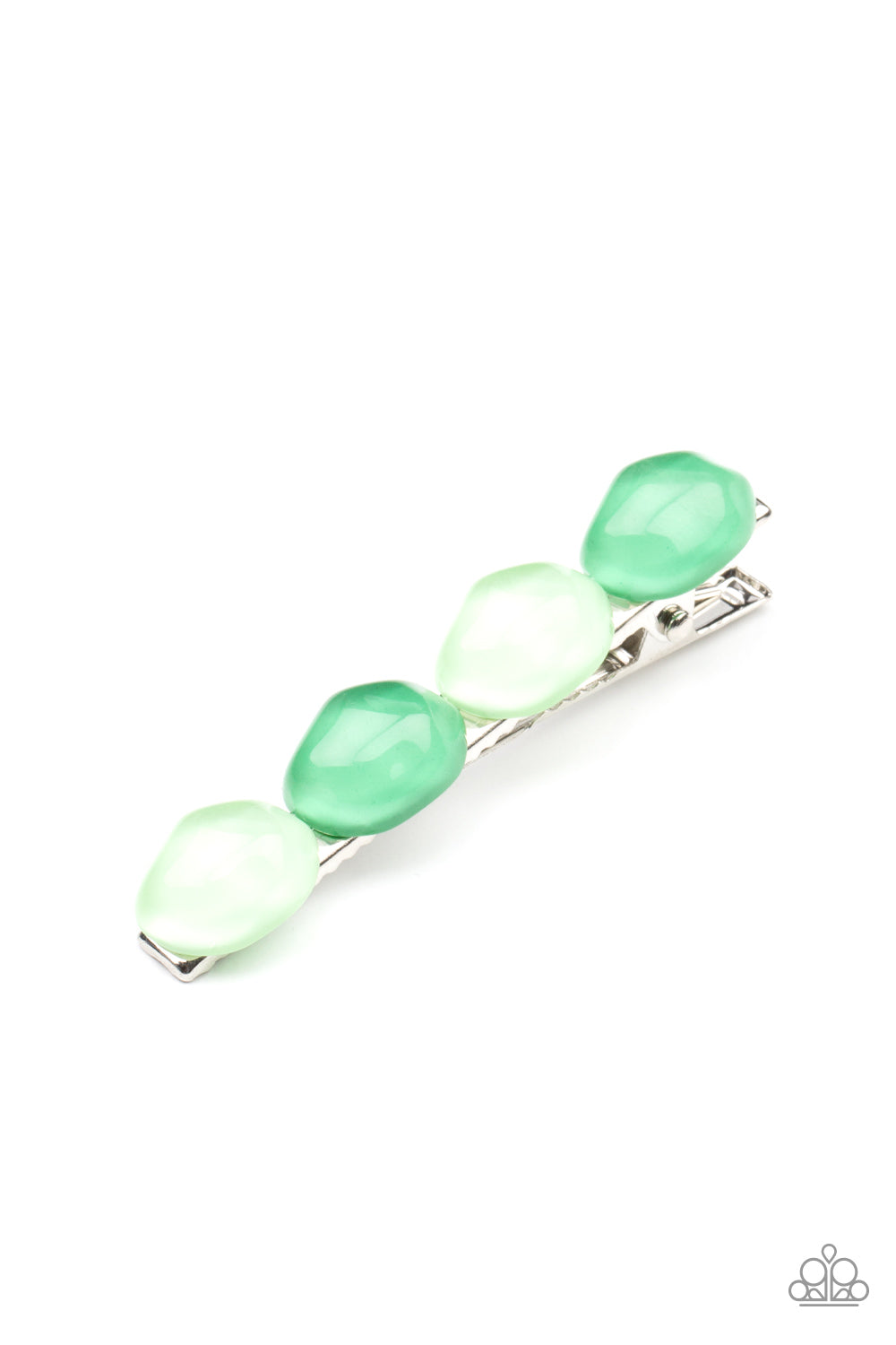Bubbly Reflections - Green Paparazzi Hair Clip