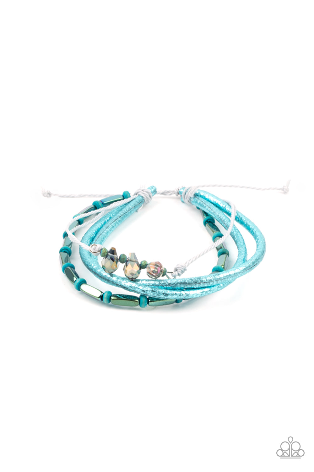 Holographic Hike - Blue Paparazzi Bracelet
