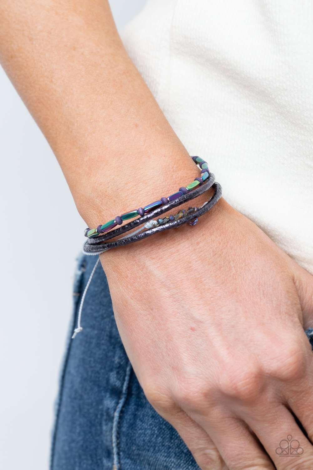 Holographic Hike Multi Paparazzi Bracelet