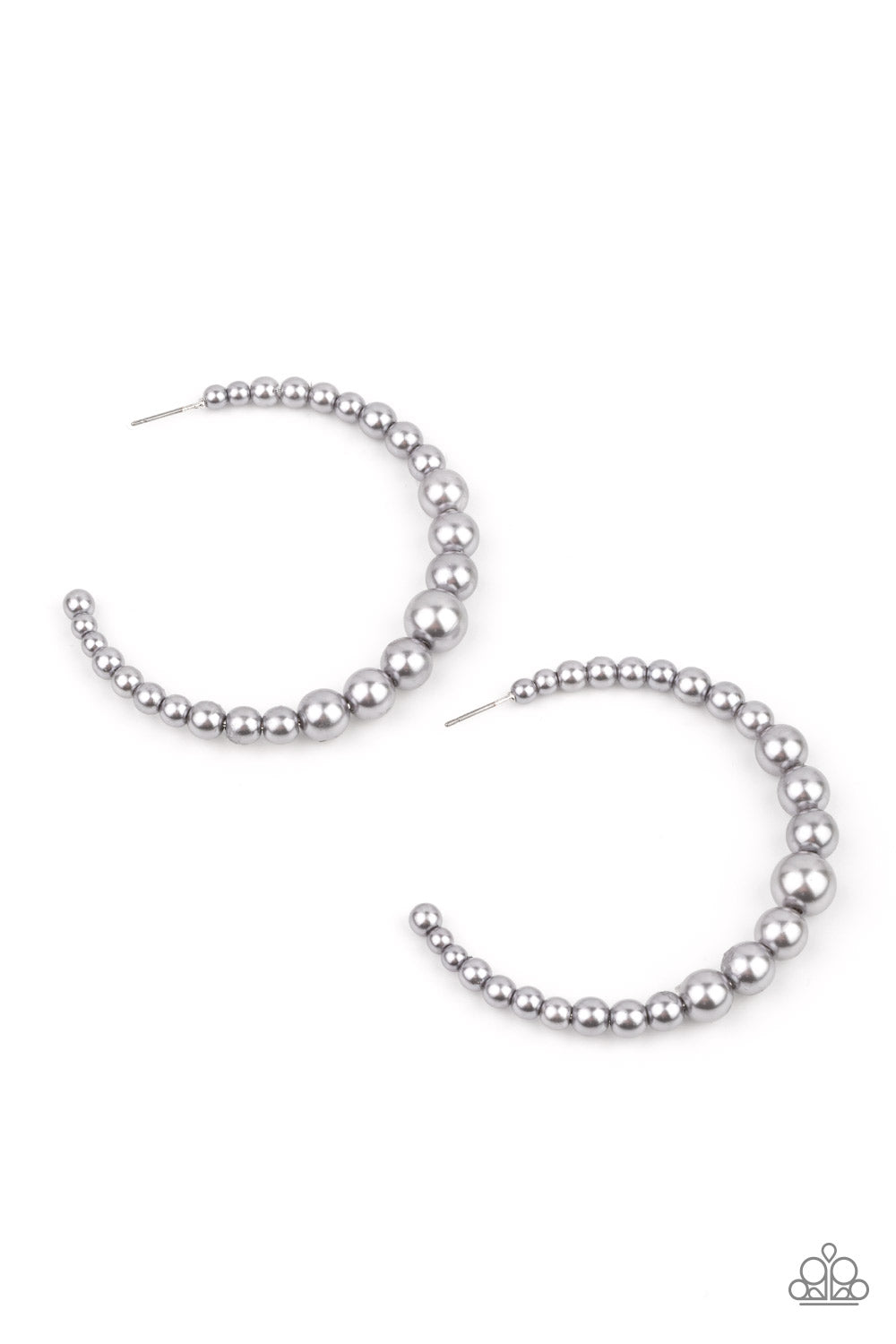Glamour Graduate - Silver Paparazzi Earrin