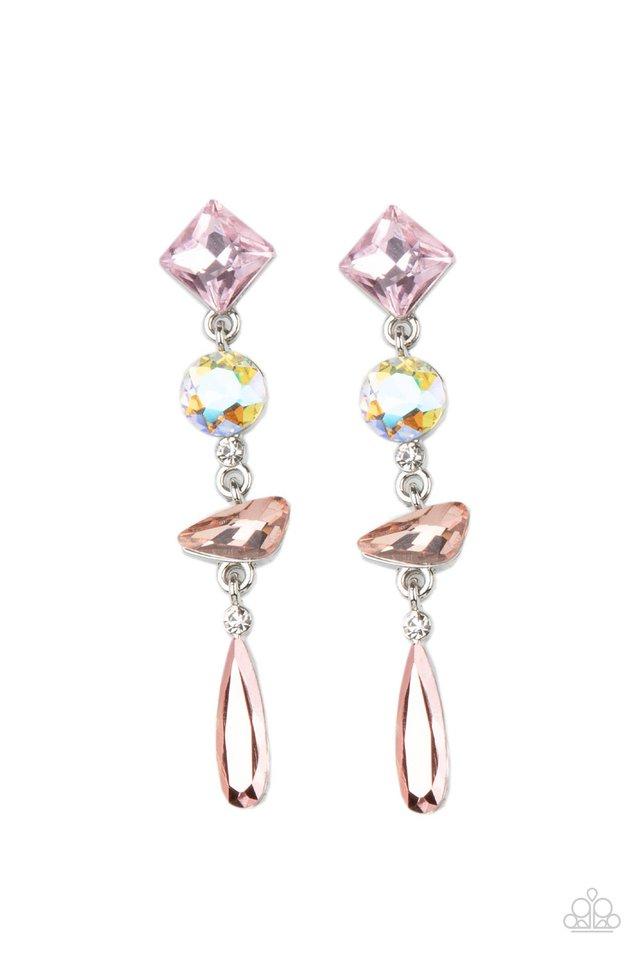Rock Candy Elegance Pink Paparazzi Earrings