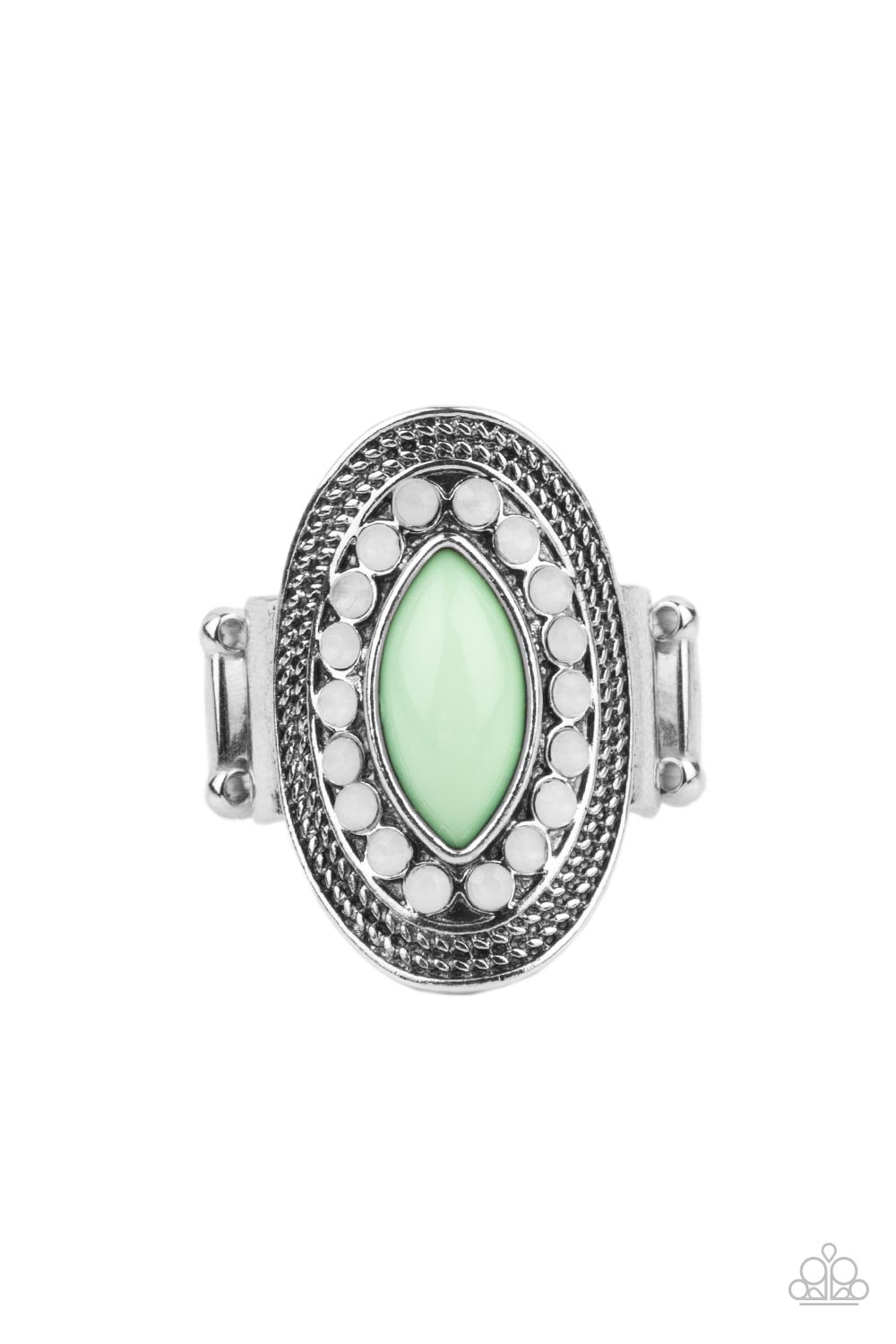 Tea Light Twinkle - Green Paparazzi Ring