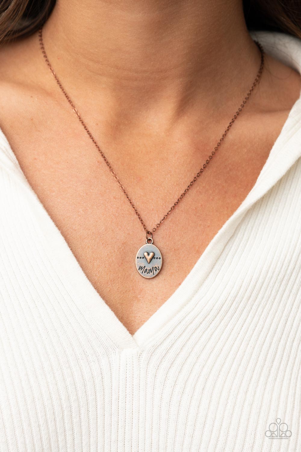 They Call Me Mama - Copper Paparazzi Necklace