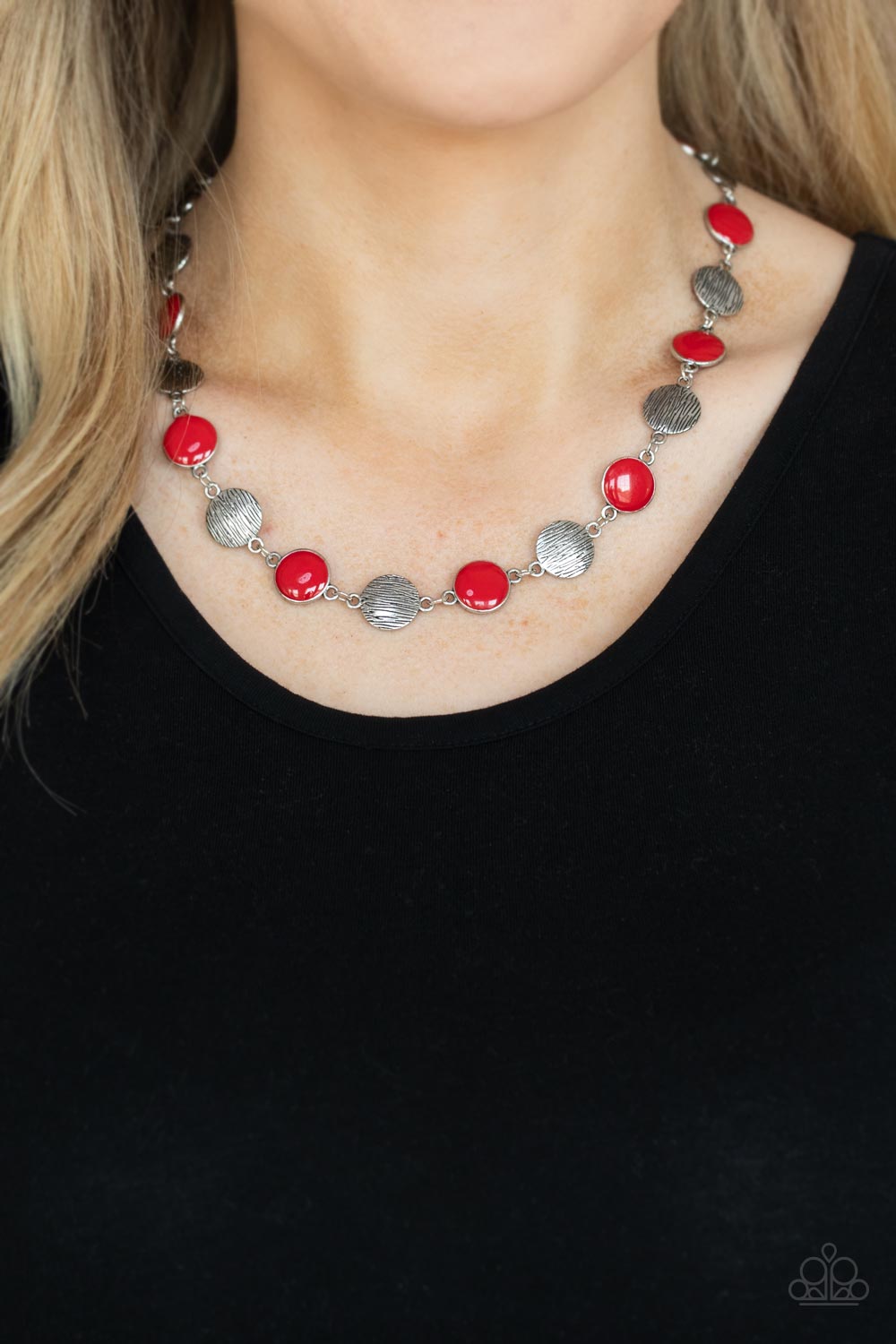 Harmonizing Hotspot - Red Paparazzi Necklace