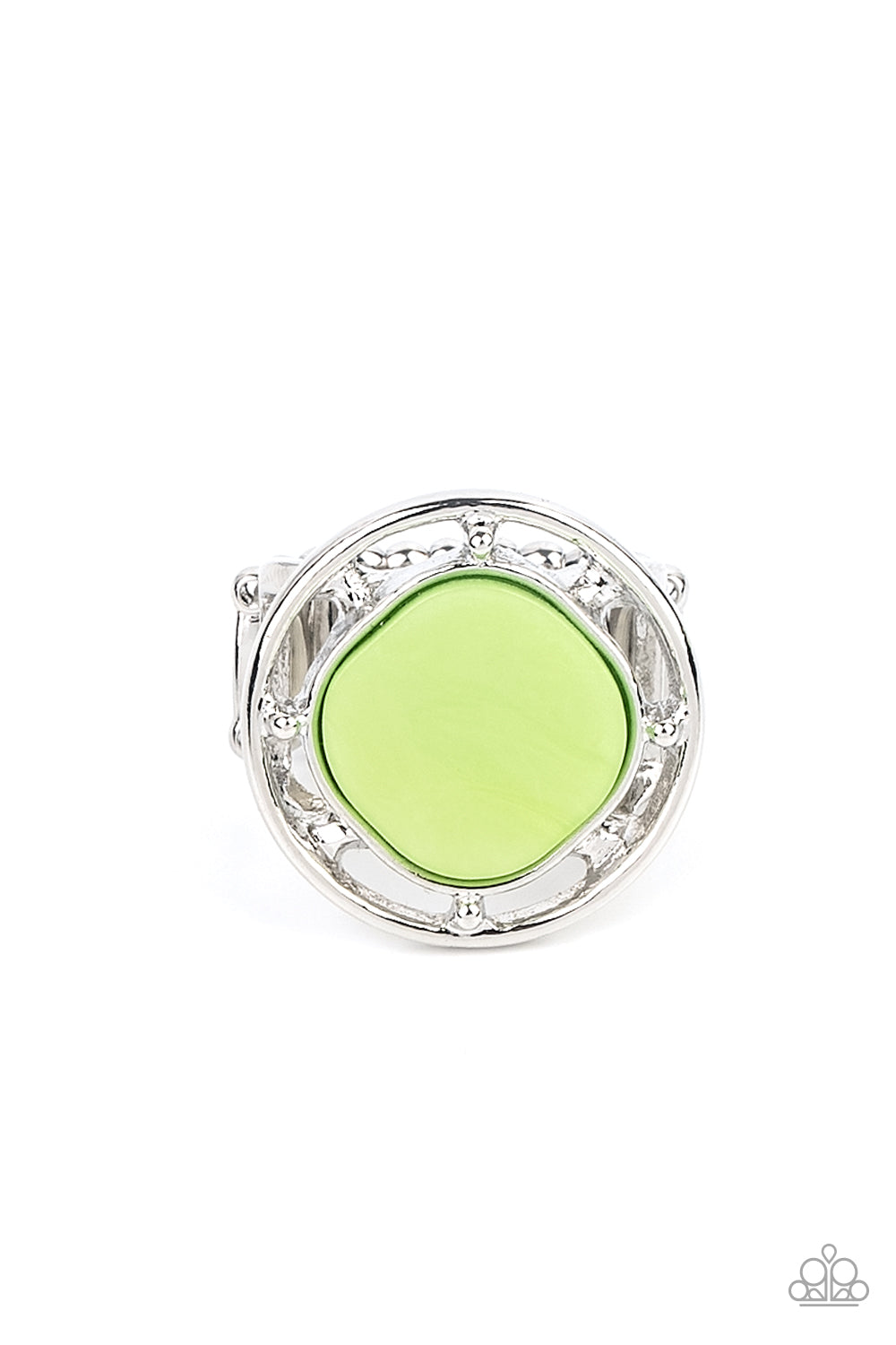 Encompassing Pearlescence - Green Paparazzi Ring