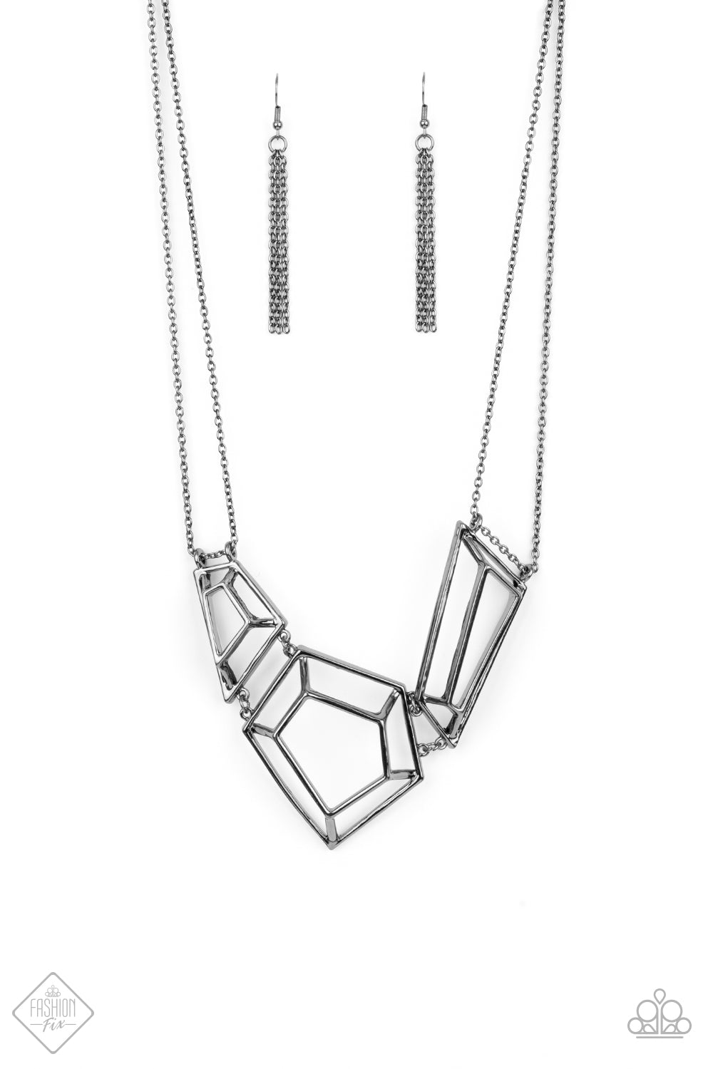 3-D Drama - Black Paparazzi Necklace