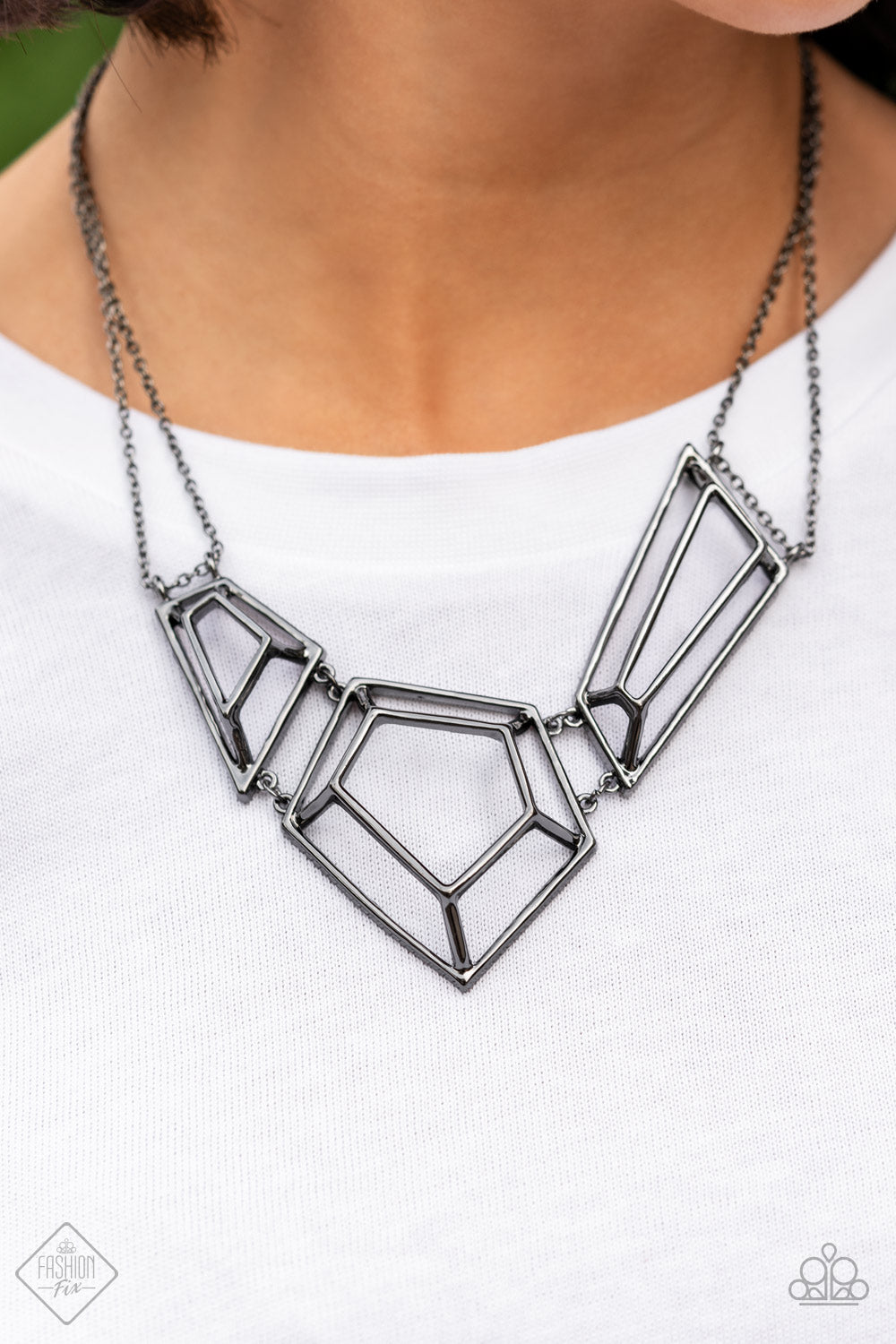 3-D Drama - Black Paparazzi Necklace