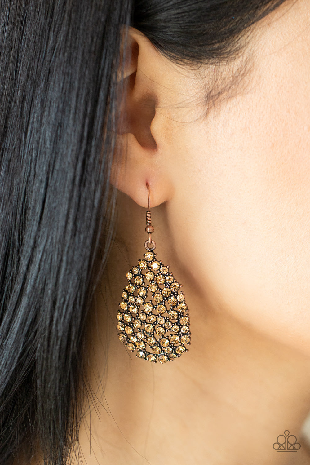 Daydreamy Dazzle - Copper Paparazzi Earrings