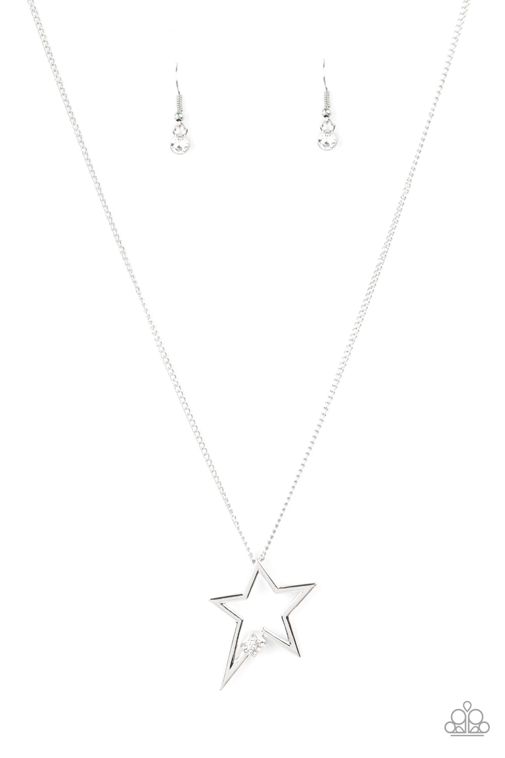 Light Up The Sky - White Paparazzi Necklace