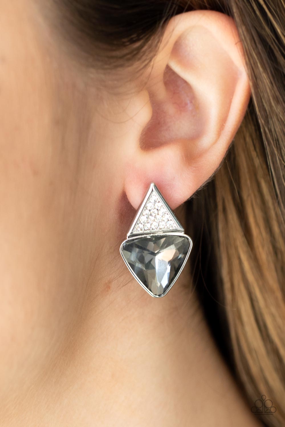 Risky Razzle - Silver Paparazzi Earrings