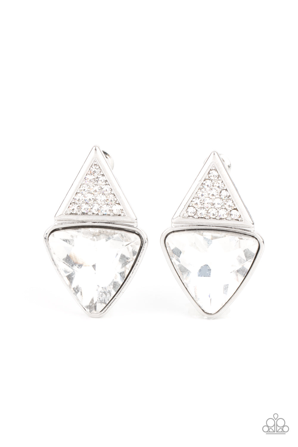 Risky Razzle - White Paparazzi Earrings