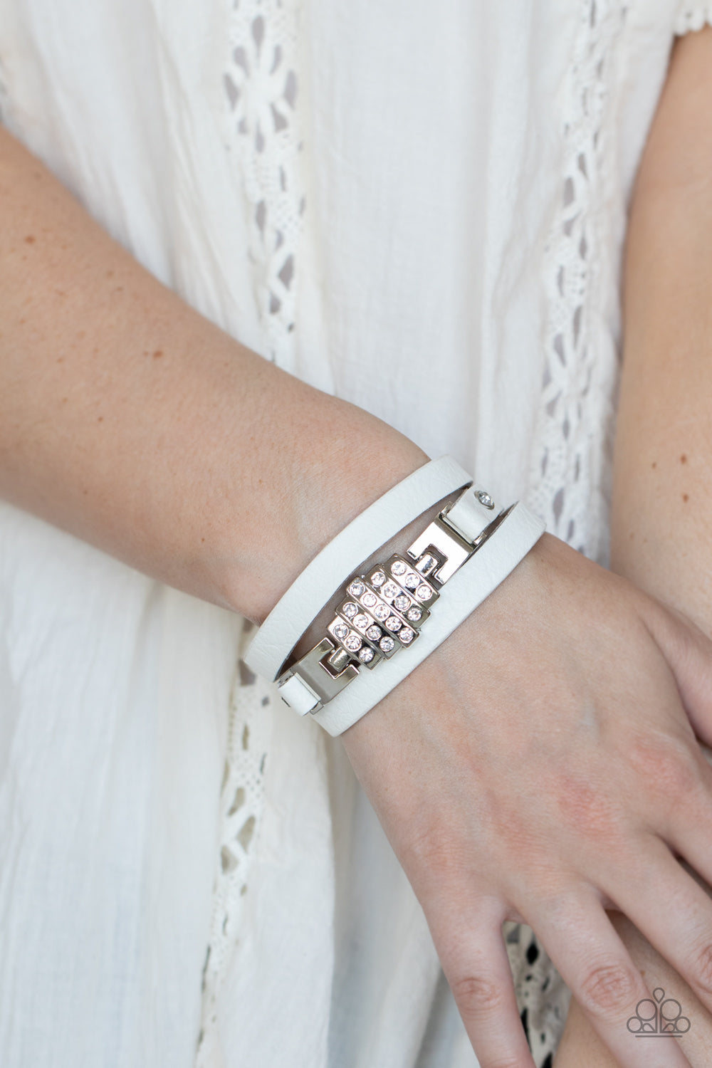 Ultra Urban - White Paparazzi Urban Bracelet