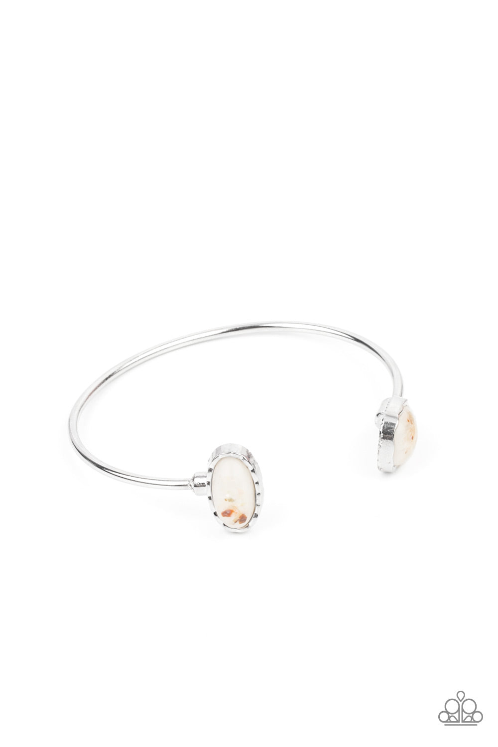 Dont BEAD Jealous - White Paparazzi Bracelet