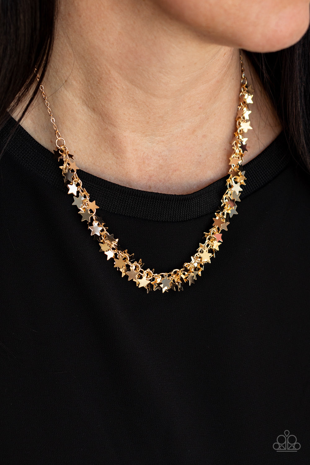 Starry Anthem - Gold Paparazzi Necklace