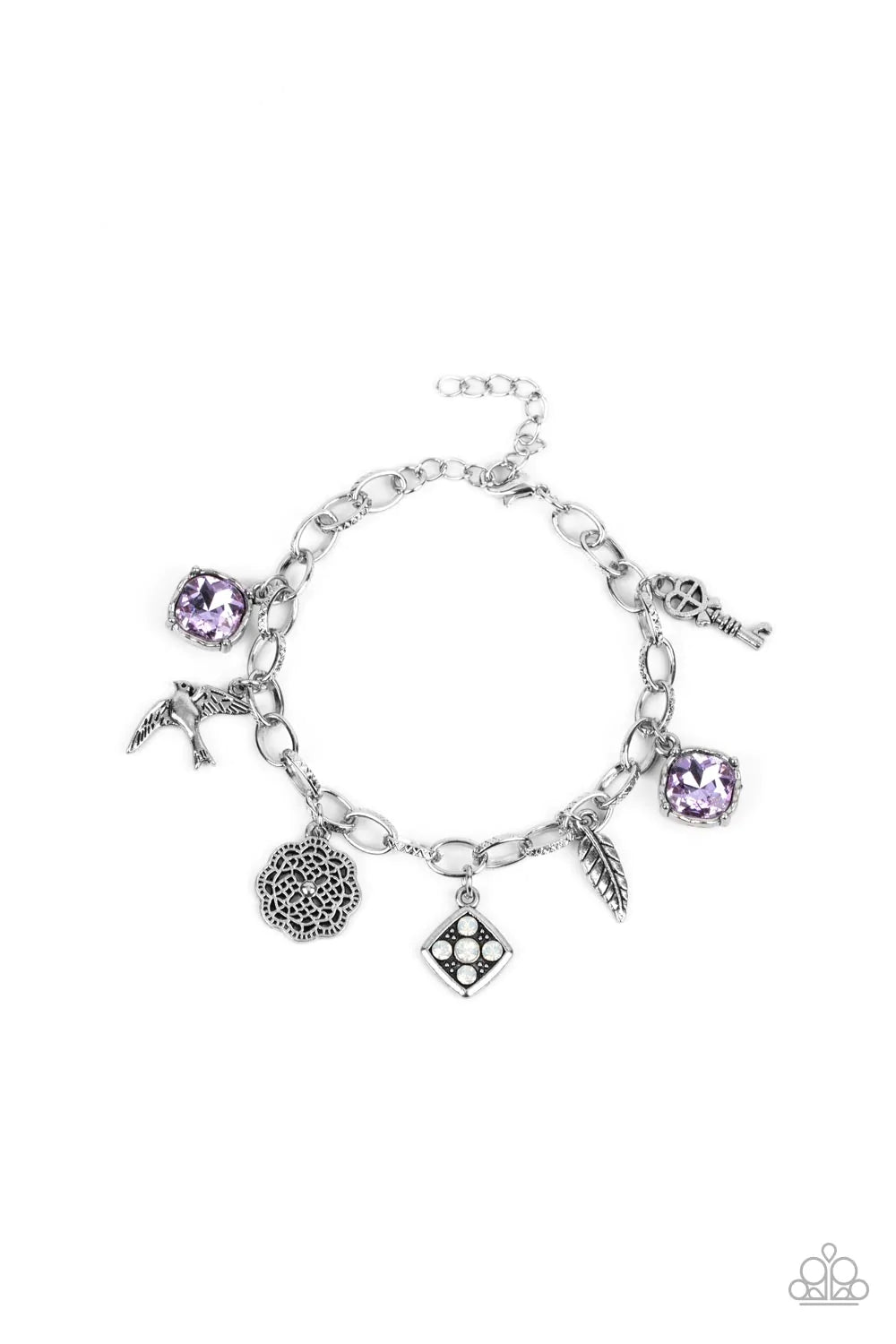Fancifully Flighty Purple Paparazzi Bracelet