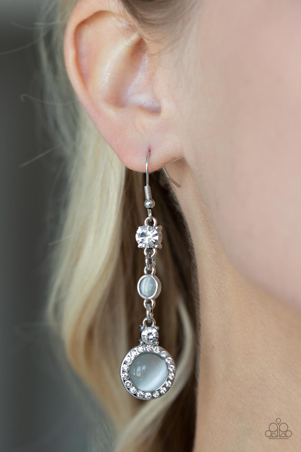 Epic Elegance - White Paparazzi Earrings