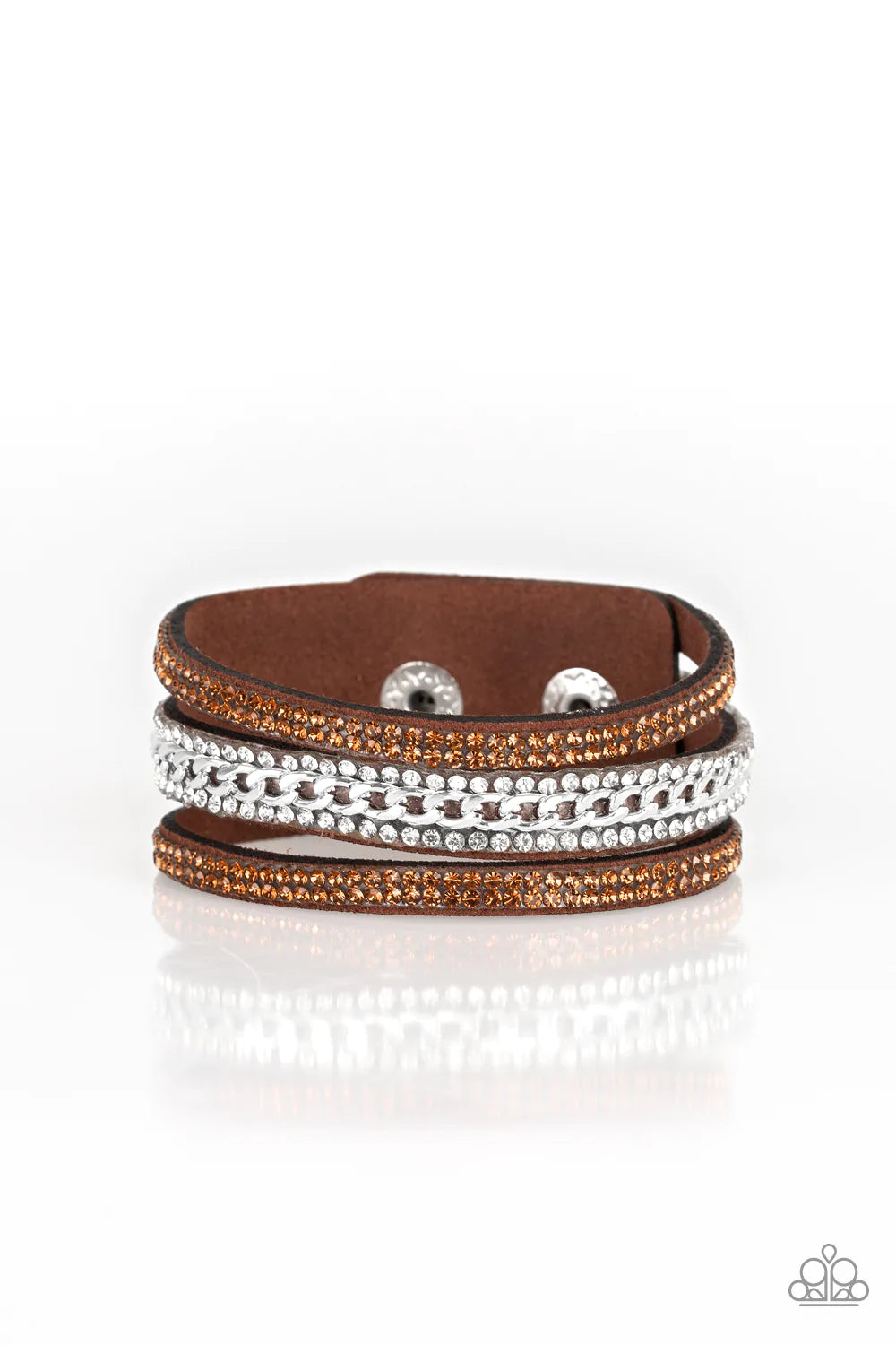 Rollin' In Rhinestones Brown Paparazzi Urban Bracelet