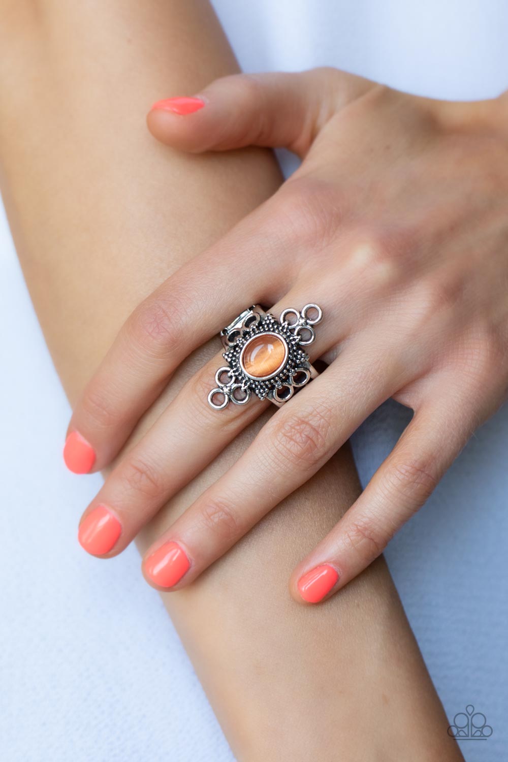 Mystical Mystique - Orange Paparazzi Ring