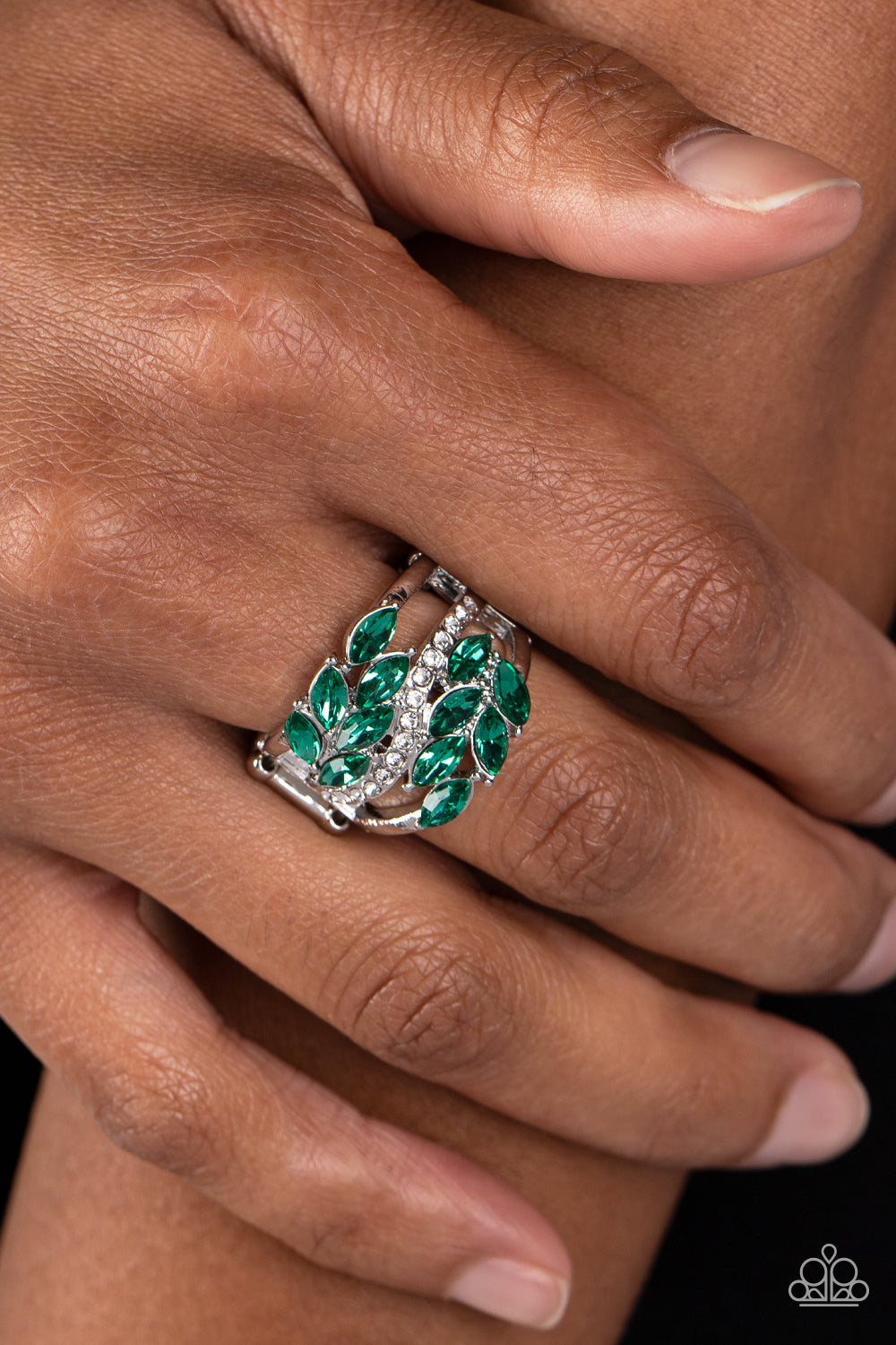 Luminously Leafy - Green Paparazzi Ring