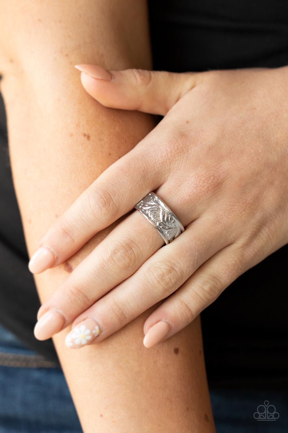 Billowy Bands - Silver Paparazzi Ring