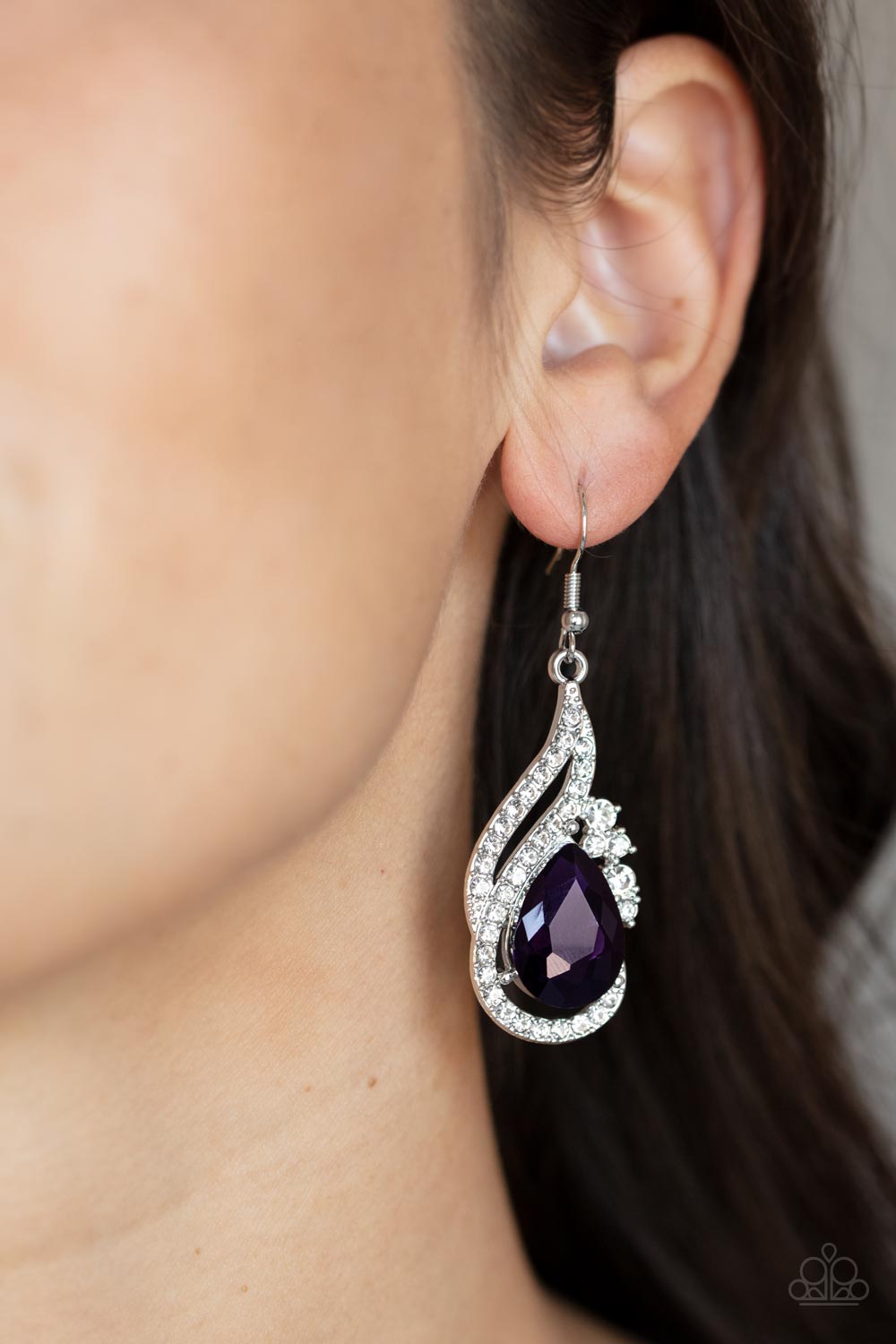 Dancefloor Diva - Purple Paparazzi Earrings