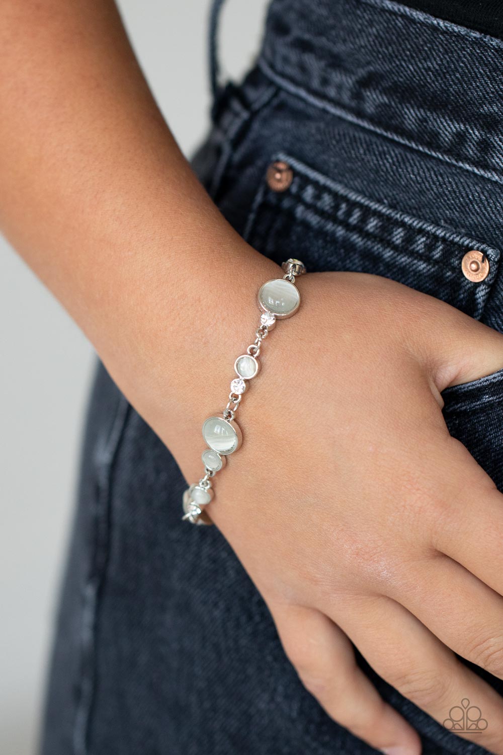Storybook Beam - White Paparazzi Bracelet