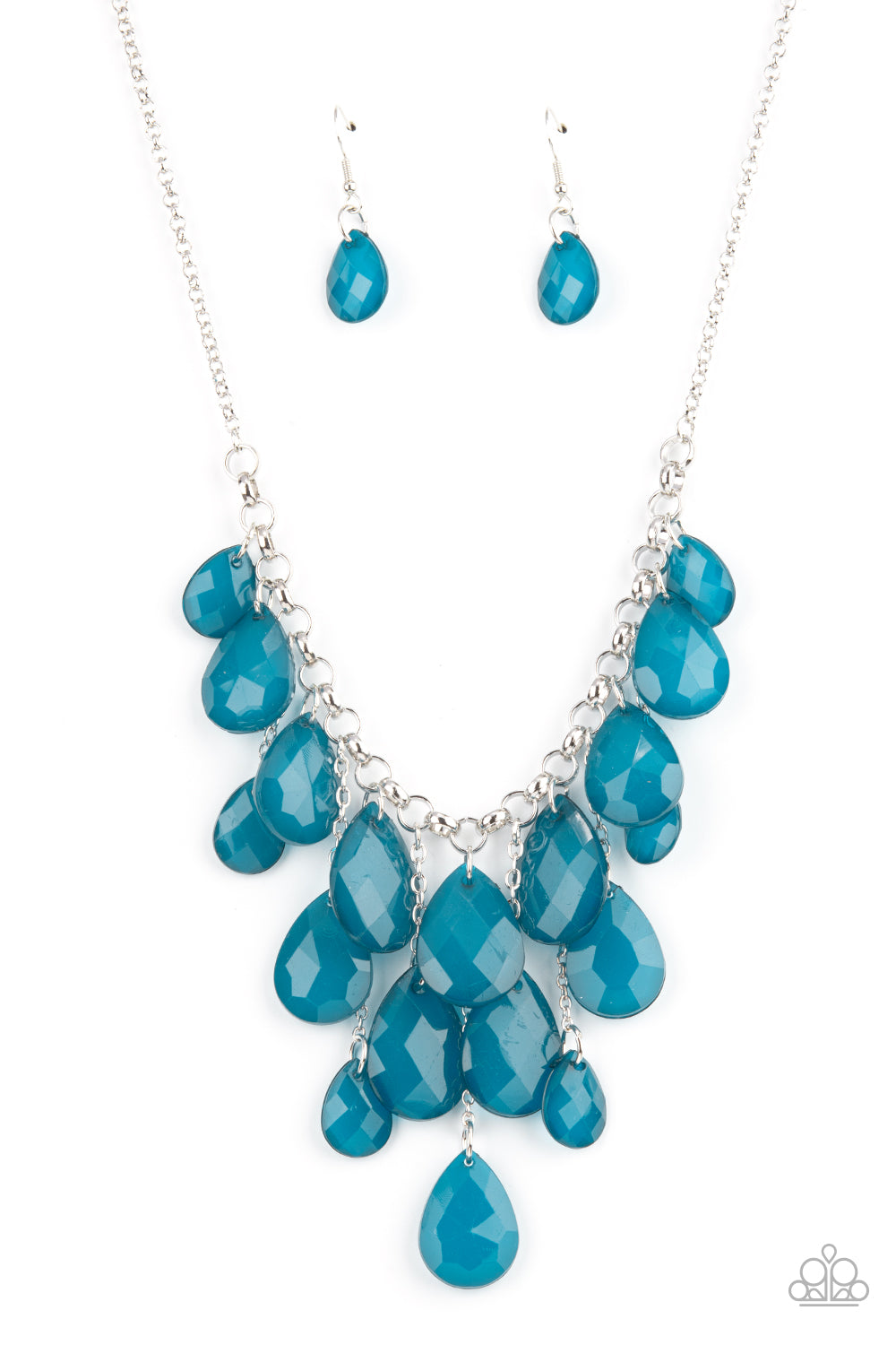Front Row Flamboyance - Blue Paparazzi Necklace
