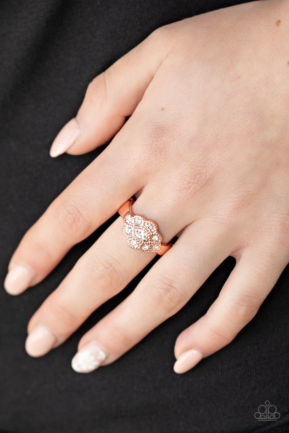 Floral Frou-Frou - Copper Paparazzi Ring