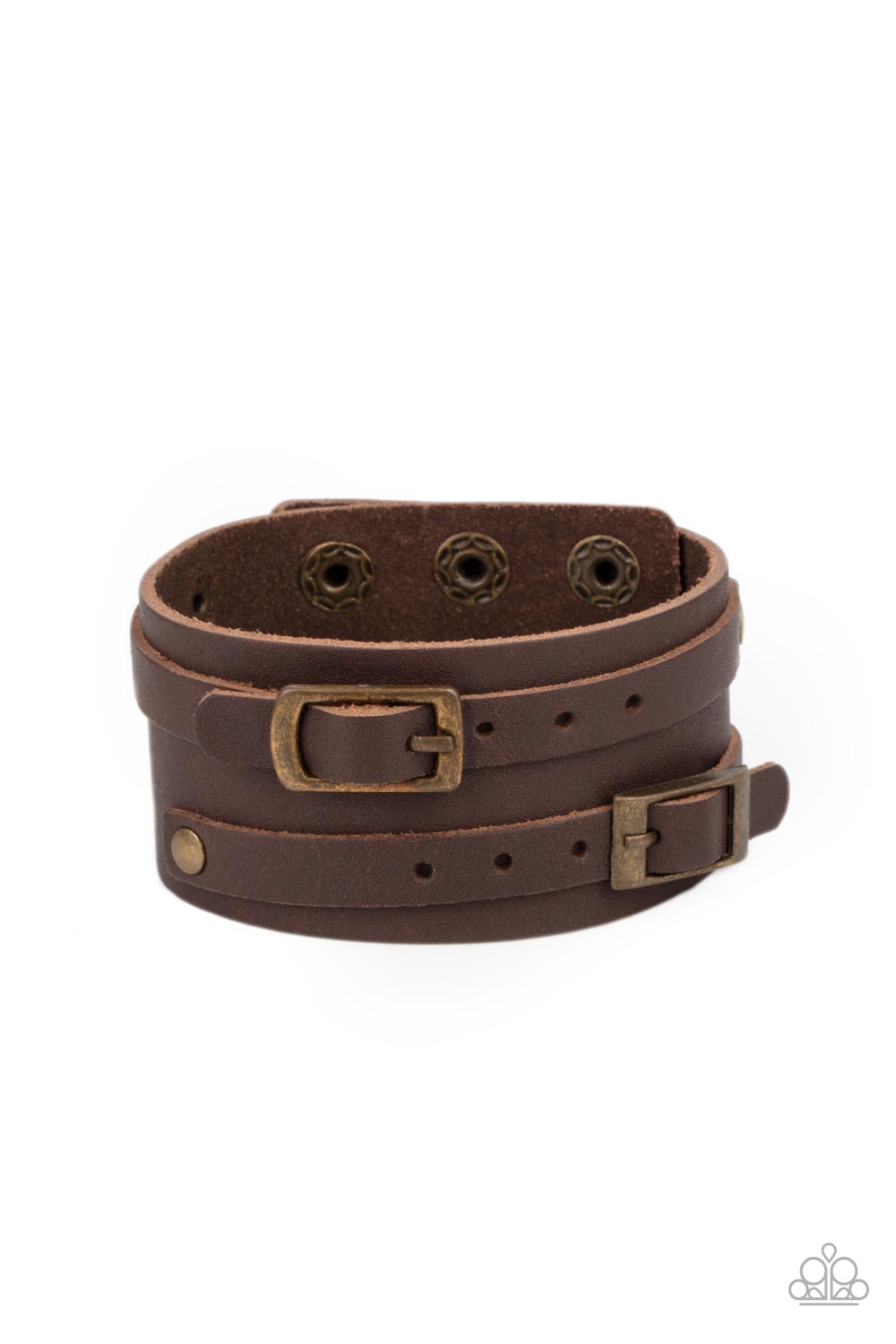 Bronco Bustin Buckles - Brass Paparazzi Urban Bracelet