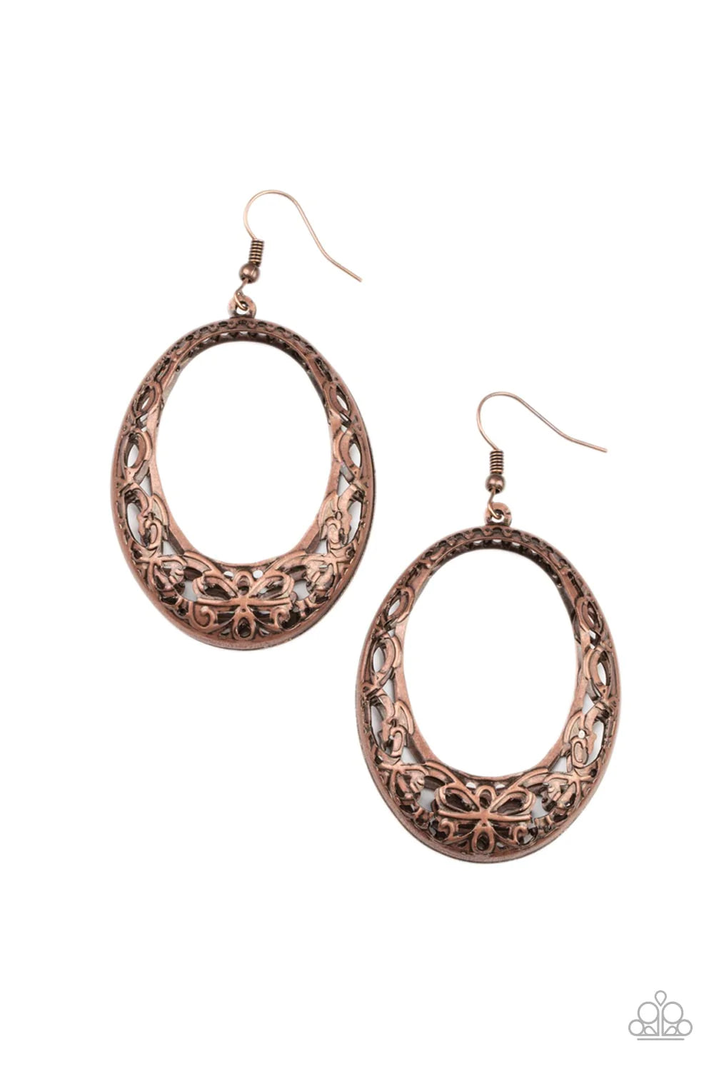 Gardenista Grandeur Copper Paparazzi Earrings