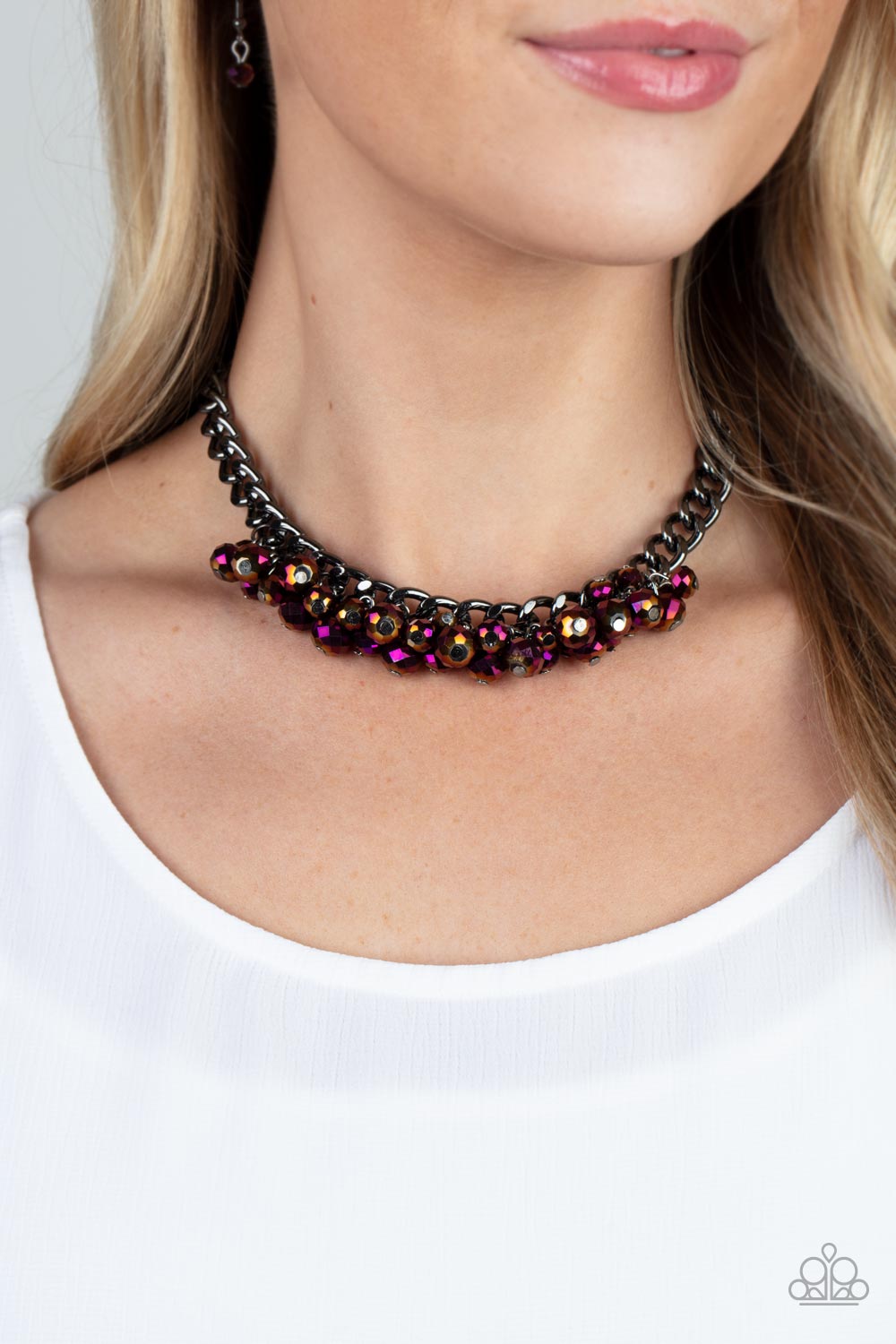Galactic Knockout Purple Paparazzi Necklace