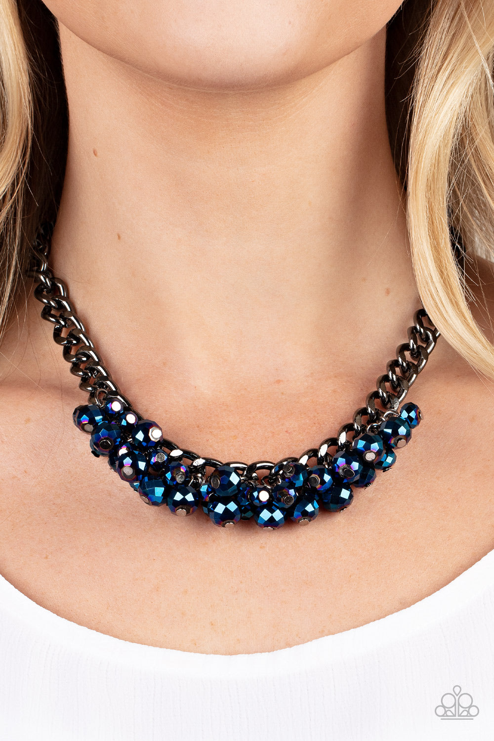 Galactic Knockout Blue Paparazzi Necklace