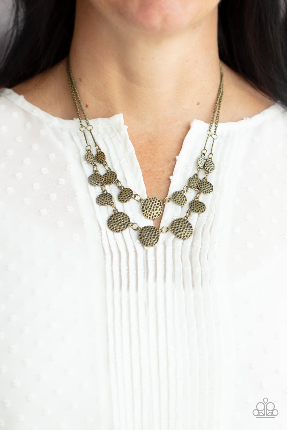 Pebble Me Pretty - Brass Paparazzi Necklace