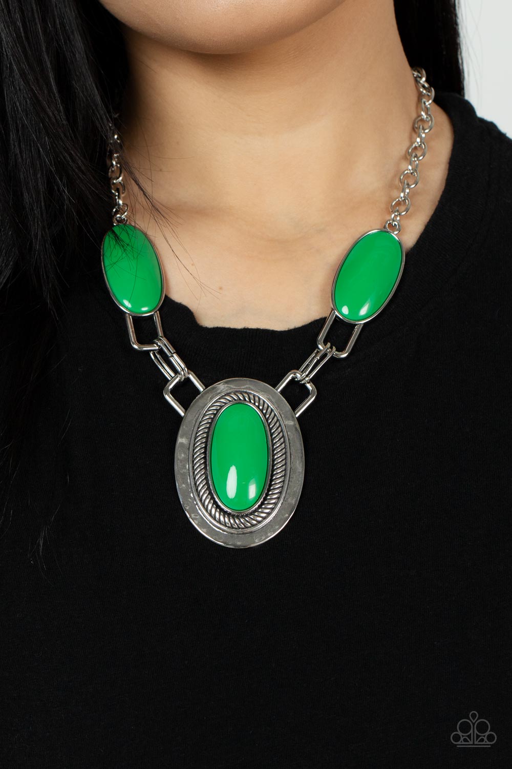 Count to TENACIOUS - Green Paparazzi Necklace